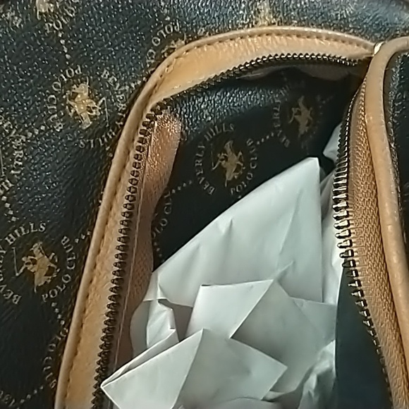 Beverly Hills Polo Club Mini Backpack Chocolate Brown/Tan - Picture 7 of 7